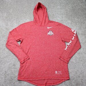 Nike Ohio State Hoodie Mens Medium Red Cotton/Polyester Hooded Sweatshirt